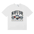 Rhude Men Vintage Nautical Badge Boxy Fit Streetwear Tee