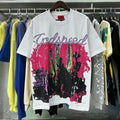 Godspeed T-shirts Western Skull Denim Cactus Print Cotton Casual Short Sleeve Men and Women
